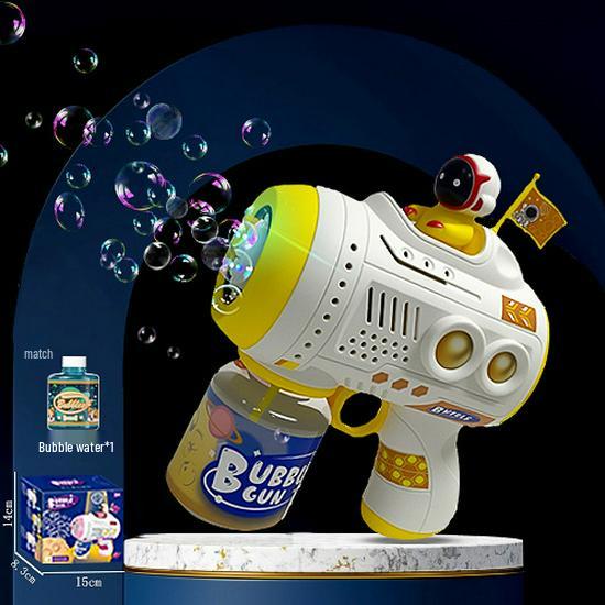 Electric Handheld Bubble Blower with Lights - Children's Automatic Bubble Gun Toy