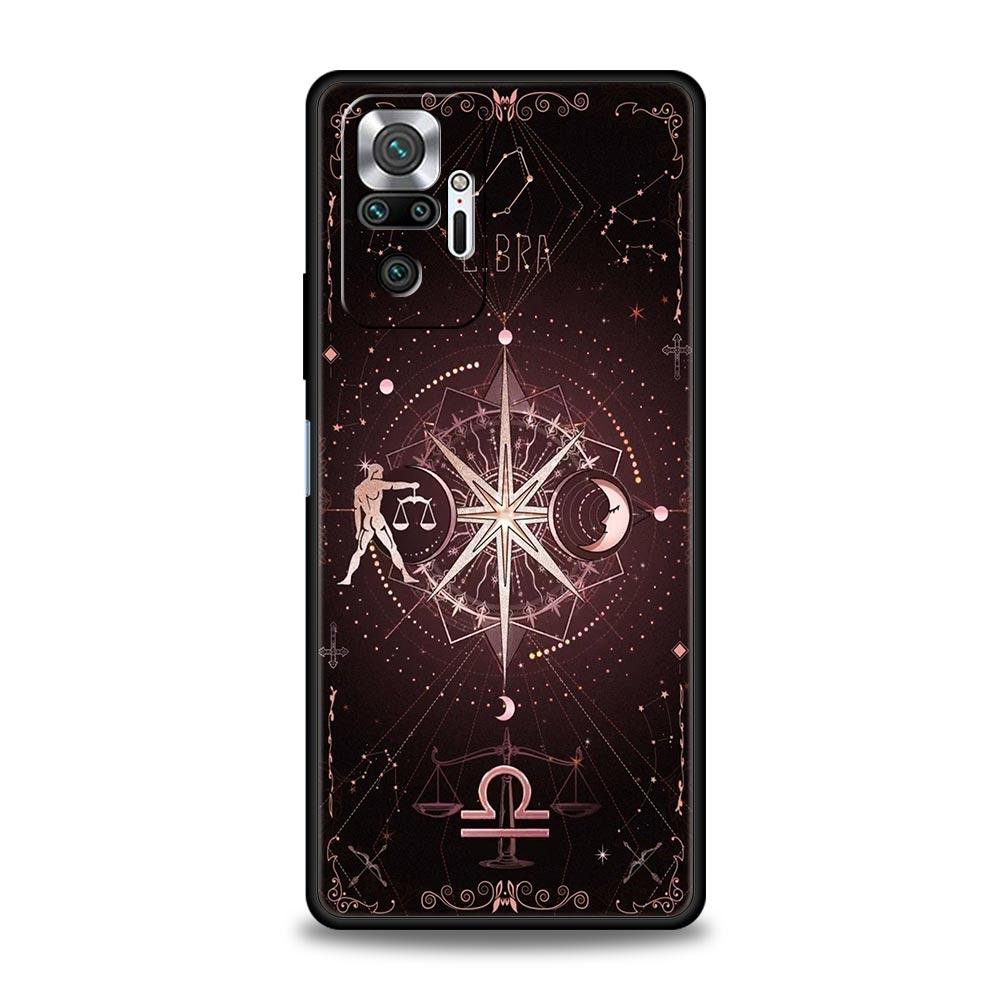 Constellation Phone Case For Xiaomi Redmi Note 14 13 5G 10 11 12 Pro Plus 4G 14C 13C 12C 10C Black Cover