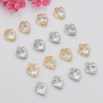 50 stuks Zirkonia Sieraden Accessoires Diamant Pentagram Hartvormige Waterdruppel Kristal Zirkonia Kleine Hanger DIY Armband Ketting Hanger