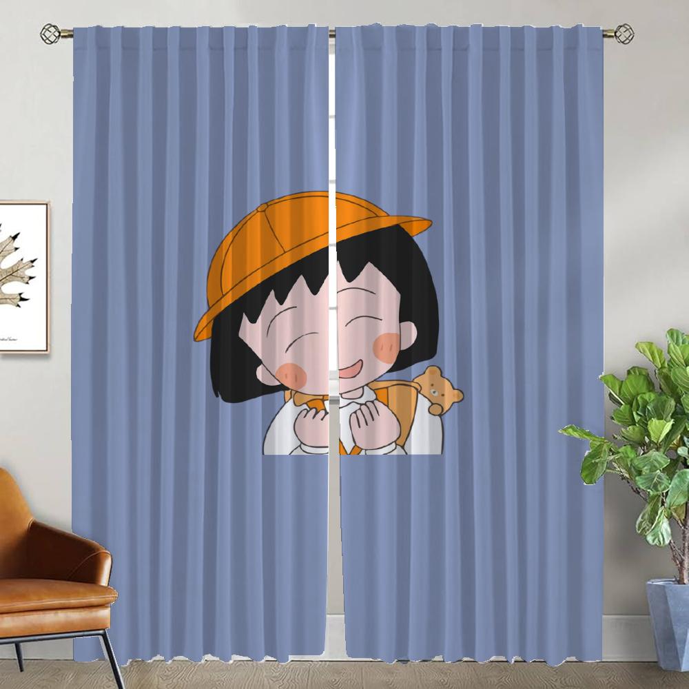 Chi-bi Maruko Moskitonetze für Kamera Halloween Dekoration Moderne Wohnzimmer Vorhänge 2 Stück Jalousien Fenstervorhang