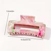 2Pcs Large Pink and Purple Marble Design Jaw Clips,Hair Claw Clips for Thick Hair,Strong Hold for Women Girls