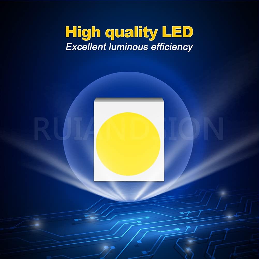 Ruiandsion BA9S LED Bulb 120V AC/DC Miniature Bayonet 9mm BA9s Base 3030 4SMD LED Replacement Bulb for Indicator Pilot Lights,White (Pack of 10)