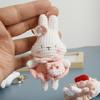 Handmaking Bunny Keyrings Knitting Rabbit Doll Pendant Creative Crochet Keyrings  Backpack