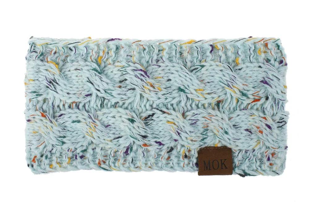 Neuestes Breites Gestricktes Wolliges Stirnband Winter Warm Ohr Damen Verdicken Turban Haarschmuck Mädchen Haarband Kopfbedeckungen Ohrwärmer