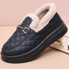Soft Leather and Velvet Small Leather Shoes, New Winter Fluffy Shoes, Thick Heels and Thick Soles.