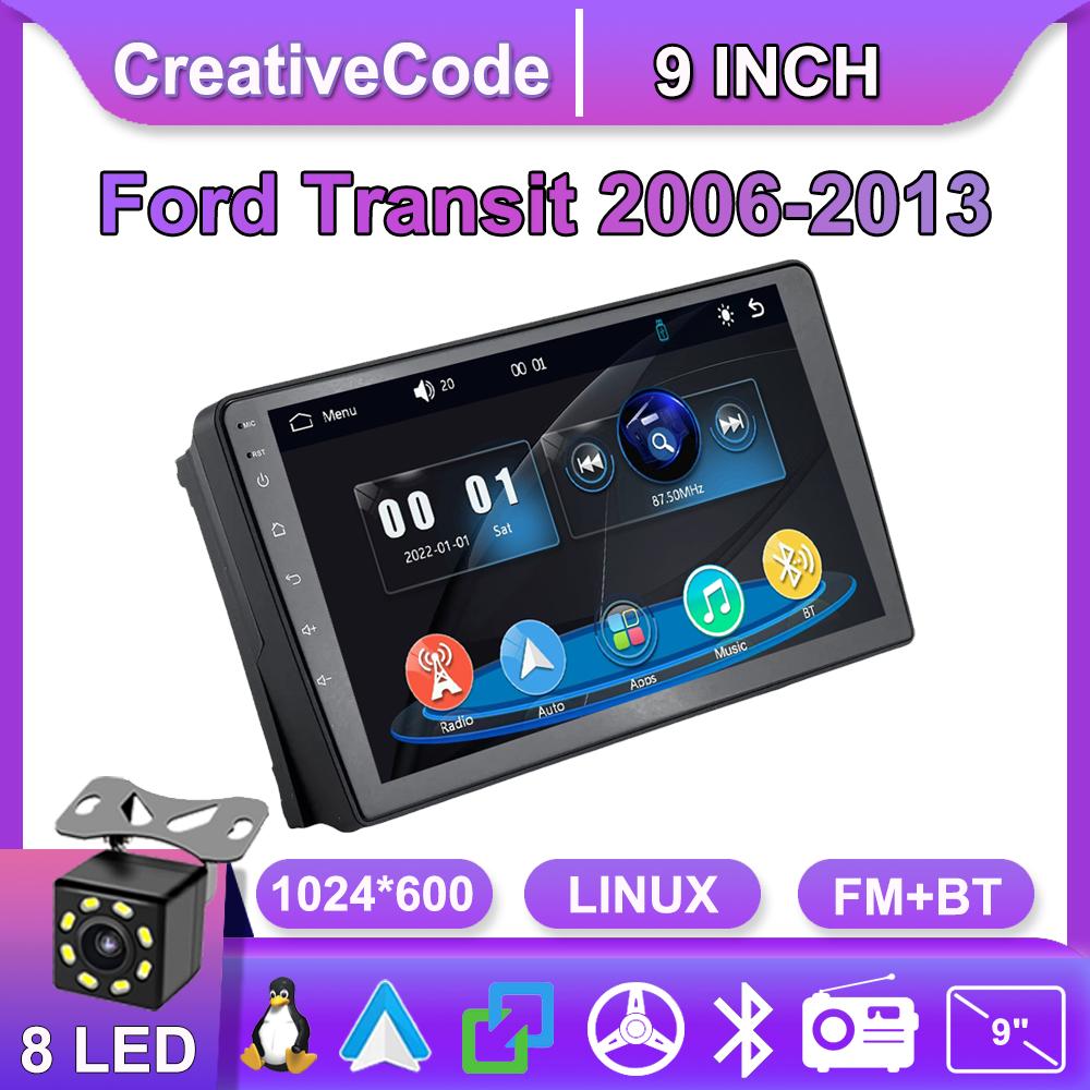 

Car Radio Multimedia MP5 Player Head Unit Stereo BT For Ford Transit 2006-2013 чёрный