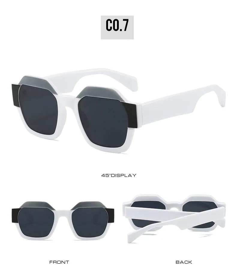 New Vintage Big Square Sunglasses Women Men Fashion Retro Thick Edge Frame Luxury Male Sun Glasses Shades Uv400 Eyeglasses