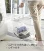 Yamazaki Jitsugyo Laundry Wagon Basket White W41 X D30 X Tower Laundry Basket with Casters Large Capacity 3351 + Approx. H93.5cm