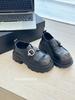 The thick-soled muffin increases the height of the small leather shoes, and the women's British style 2025 autumn new popular loafers are single shoe
