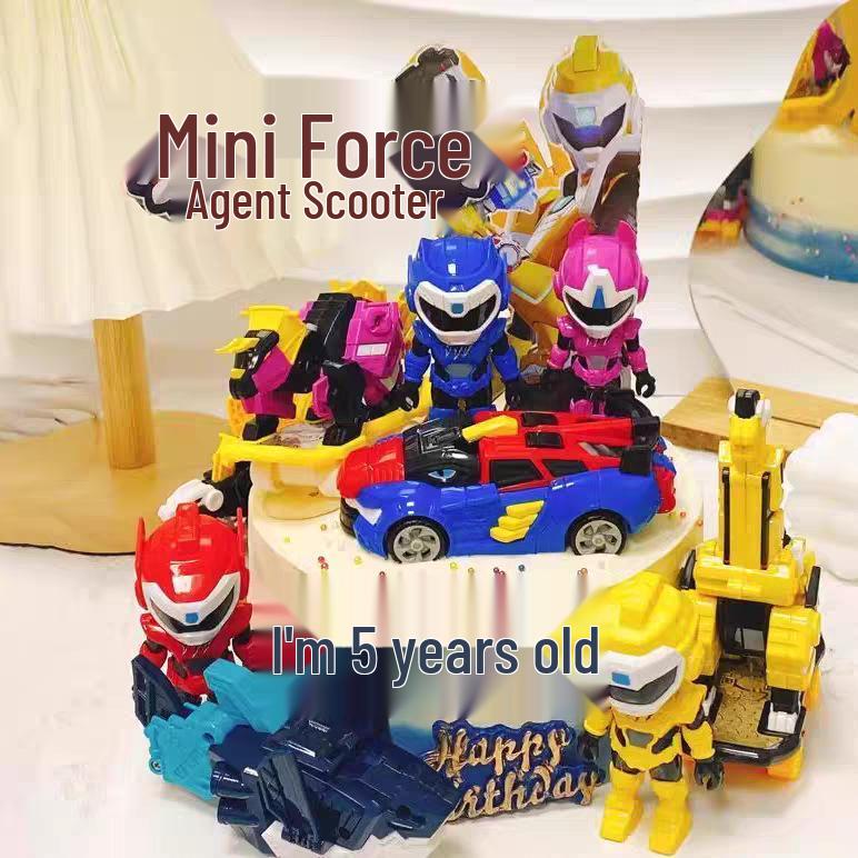 Mini Force Lucy Max Figure - Children's Robot Toy and Cake Topper