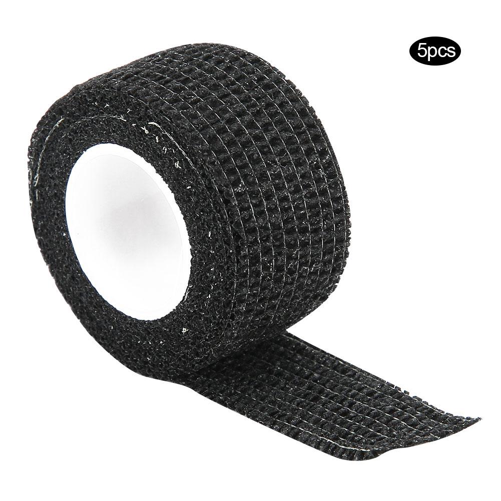 5 ks Tetovací obvaz Jednorázový Samolepicí Kryt na tetovací grip Omotávka Tetovací potřeby(Černá )