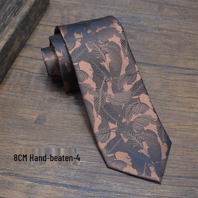 Men's Elegant Floral Pattern Tie: Fashionable Wedding & Banquet Accessory