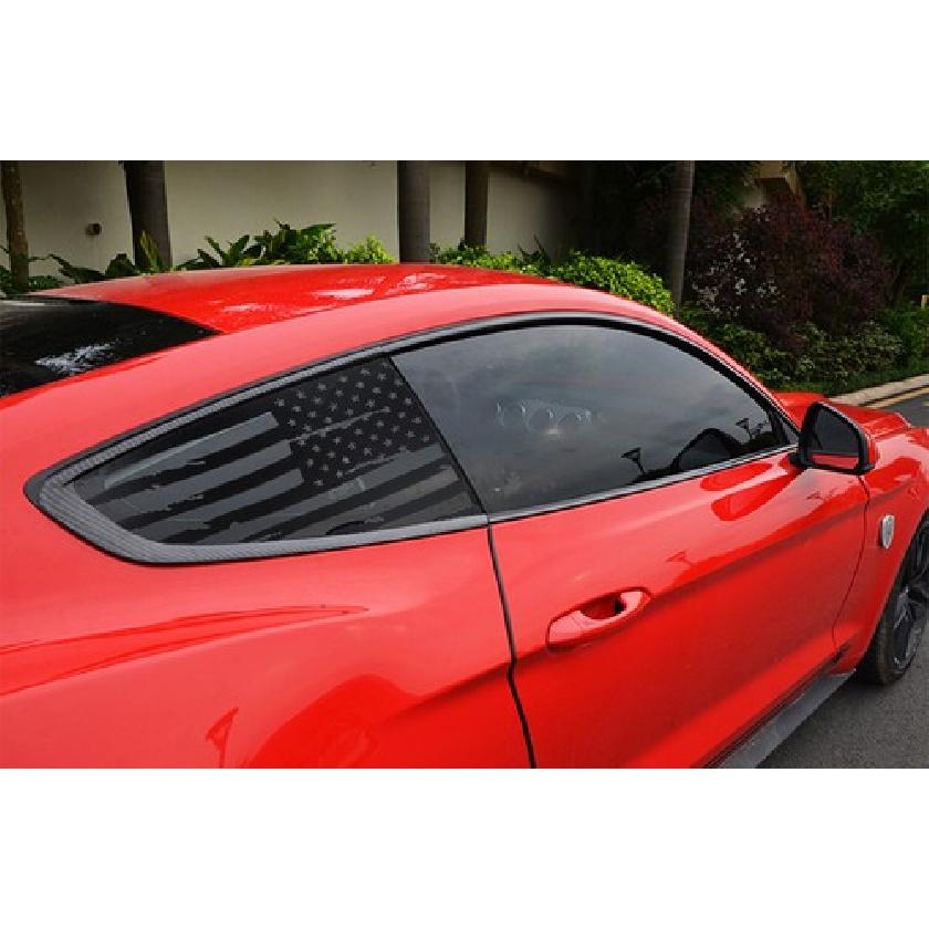 n Flag Rear Quarter Window Decals Stickers For Ford Mustang 2015-
