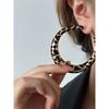 Fashion Exaggerated Leopard Print Big Circle Earrings Female Stylish Sexy Geometric Earring Eardrop Ear Stud Earring Accessories