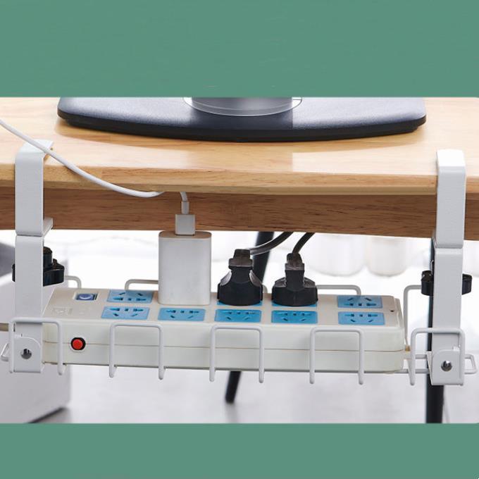 

Регулируемый лоток для прокладки кабелей под столом, органайзер для металлических проводов без сверления для офиса, дома, компьютера, организация кабельного стола