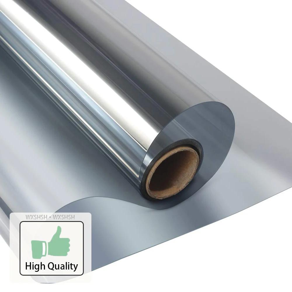 2/3/5 Meter Einwegspiegel Fensterfolie Vinyl Glas Selbstklebend Reflektierend Solarfolie Sichtschutz Wärme Regulierung FensterTönung Für Zuhause