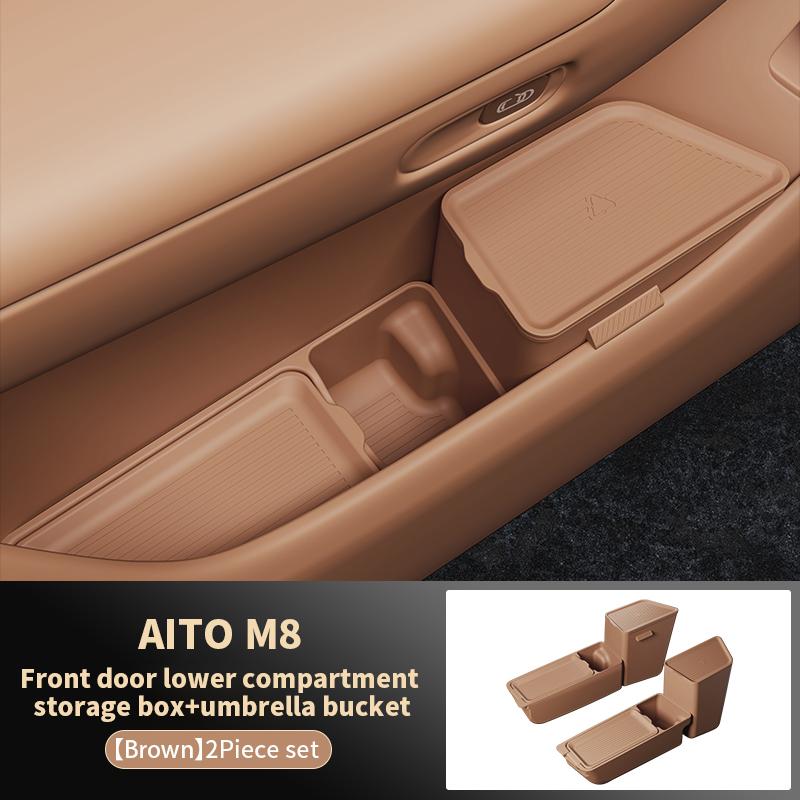 2 buc Pentru AITO M8 5/6 locuri 2025 2026 Cutie de depozitare pentru ușa mașinii Pad pentru canalul ușii Cutie de depozitare Accesorii organizator interior mașină
