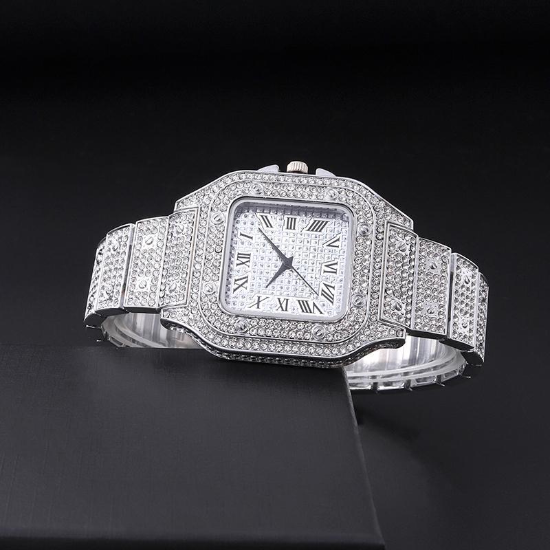 Mode Herren zierliche Edelstahl Uhren Luxus Silber Quarz Armbanduhr Männer Business Casual Uhr