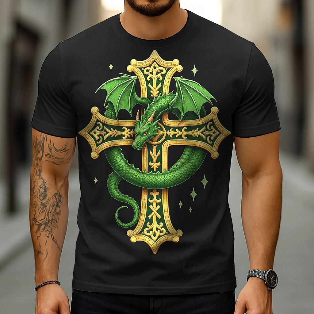 

Men s 3D Celtics Tree Of Life T Shirt Short Sleeve T shirt 3D Print Crew Neck Shirt Viking Designer Party Street Casual Navy XL