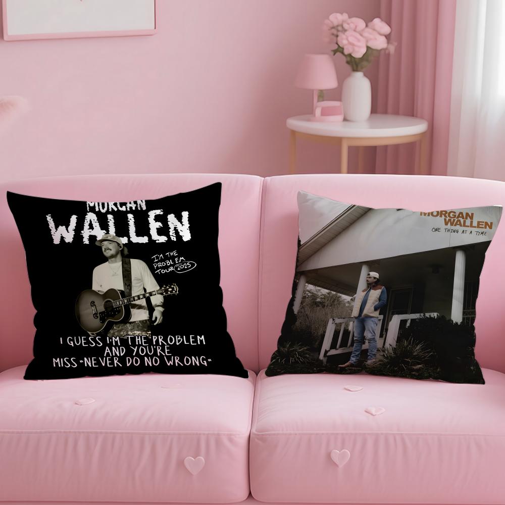 Beliebter Sänger Morgan Wallen Kissenbezug Weich & Leicht zu Waschen – Vielseitig für Sofa, Bett, Reisen und Büro