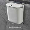 Wall-Mounted Sliding Lid Trash Can for Cabinet or Bathroom, Large Plastic