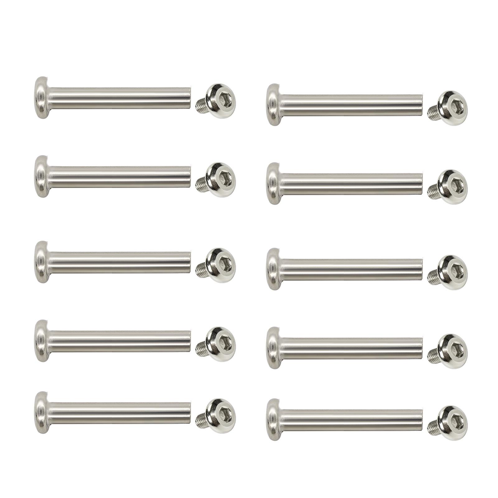 

10x заклепок для ремонта колес багажа 30/35/40/45/50 мм, внутренние шестигранные винты, гвозди, заклепки, металлические винты для ремонта колес 2