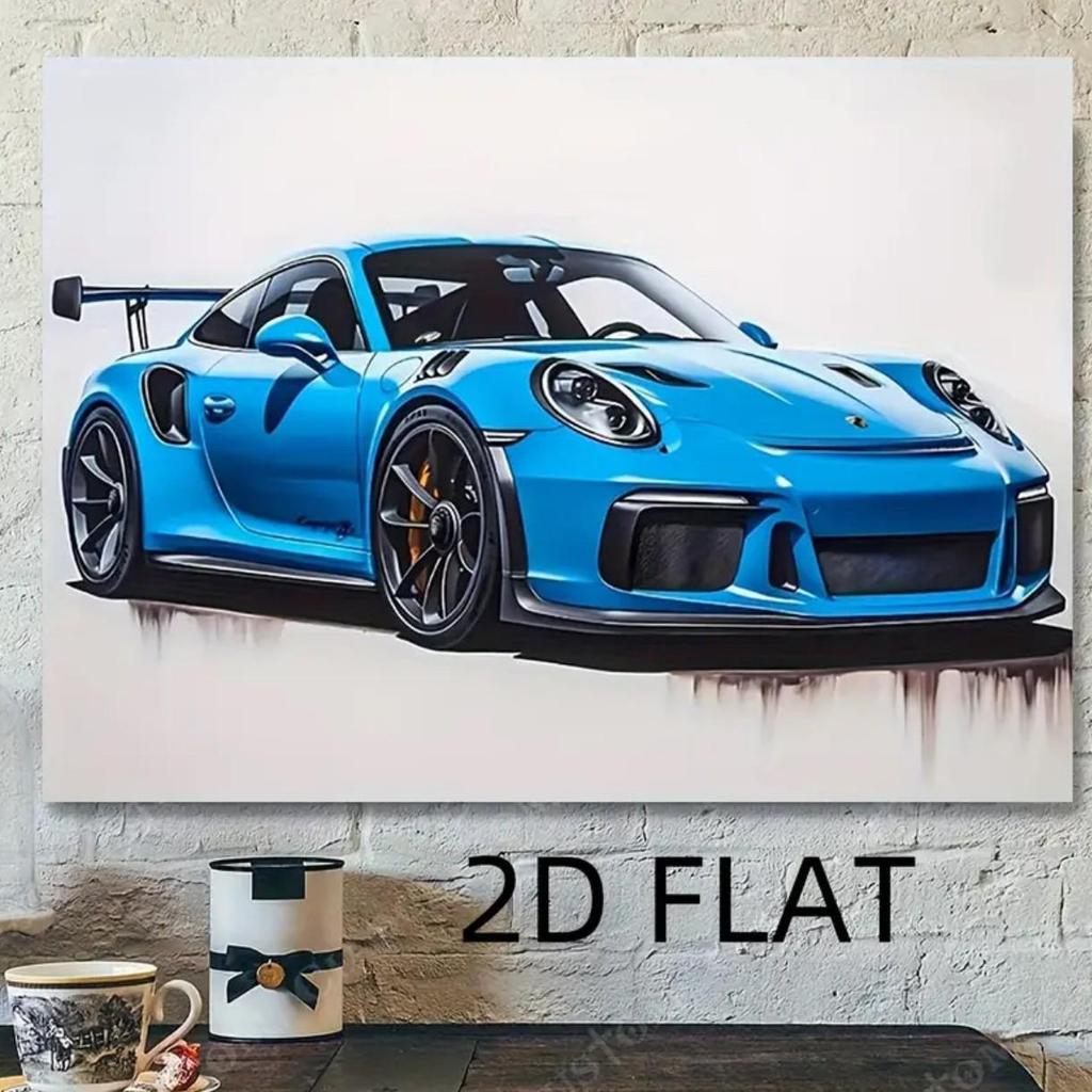 Car Racing Mural Poster: Wall Art for Sofa, Bedroom, or Living Room - Buy One, Get Three