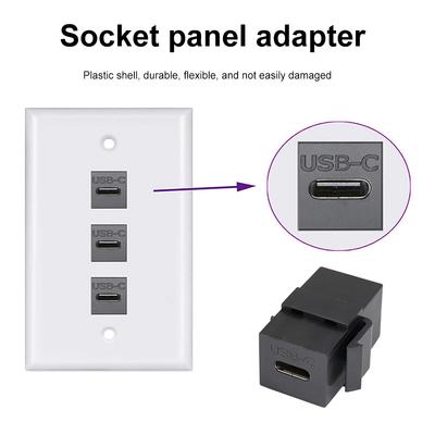 USB 3.1 Type C Keystone Jack Support Charging Data Synchronization Keystone Insert Plug and Play for Wall Plate Outlet Panel