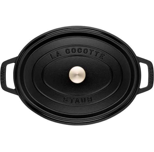 Кокотница Zwilling Staub, овальная, 42.8×37 см, чёрная, 8 л (40509-370-0)