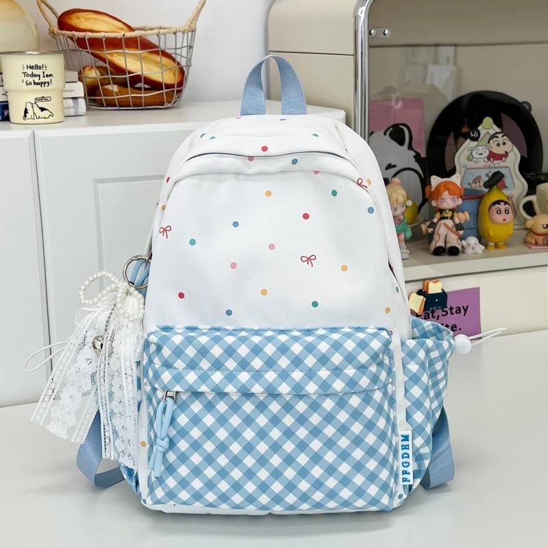 Schoolbag new polka dot personalized backpack cute simple high value girl feeling schoolbag fresh junior high school student backpack