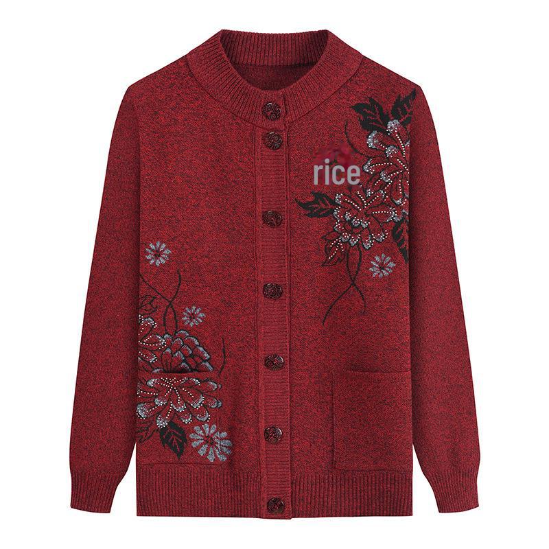 2025 Knitted Bottoming Shirt: Long-Sleeve Sweater for Middle-Aged and Elderly Women