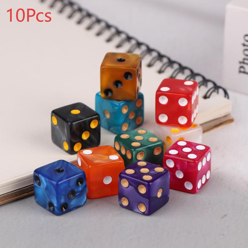 Aventurine Impression Dice 6-Sided Game Dice 16mm Acrylic D6 Dice Set For DND RPG Table Board Ame Or Teaching Math