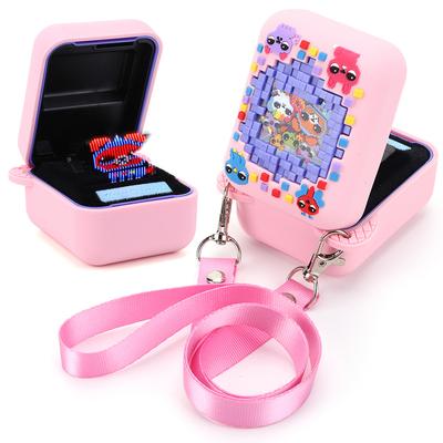 3D Animal Print Silicone Cover Carrying Travel Case Shockproof Anti Drop Washable for Bitzee Digital Pet Interactive Virtual