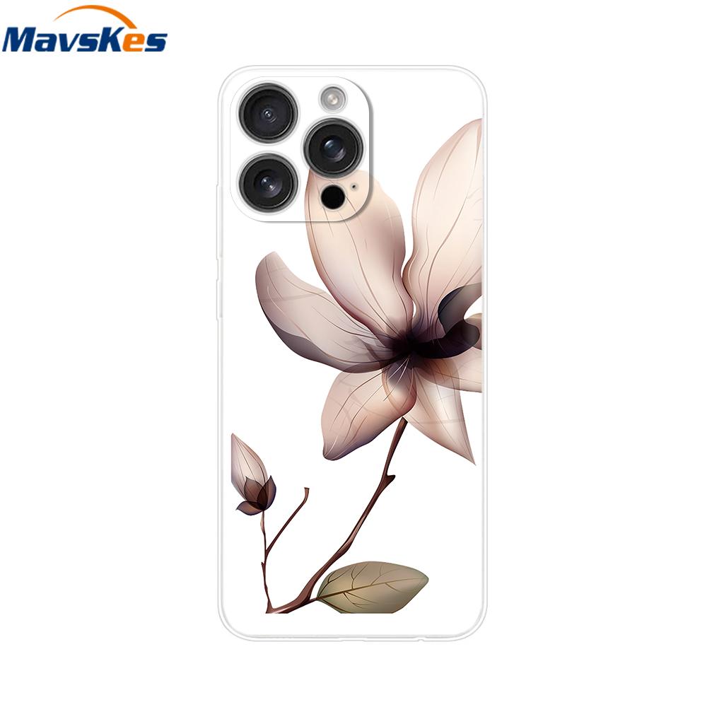 For iPhone 16 Pro Max Case Shockproof Silicone Bumper For Apple iPhone 16 Pro Max Plus Cover Soft TPU Phone Protector Shell Para