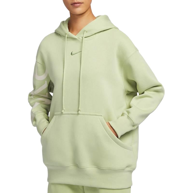 Nike Fashionable Comfortable Versatile Hooded Loose Sweatshirt With Letter Pattern Women Tops Green FQ7043-371
