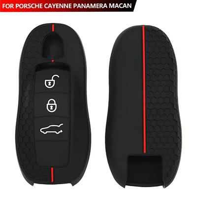 Universal Car Anti-slip Scratch Proof 3Button Key Protector Cover Silicone Car Smart Key Case For Porsche Cayenne Panamera Macan