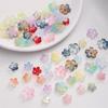 3D Sakura Gradient Glass Beads - Handmade DIY Bracelet Charms
