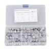 80PCS Hex Nuts Assortment Kit 304 Stainless Steel Lock Nuts with Nylon Insert 8 Specifications