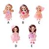 17cm Cartoon Doll Showcase Vinyl Ornament Moveable Joint Long Hair Party Atmospheres Decoration Sitting Kids Toy DIY