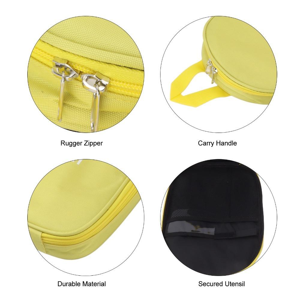 Thick Fabric Storage Bag Reinforced Hand Strap Utensil Organizer Picnic Handbag Outdoor