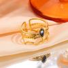 Light Luxury High-end Crown Colored Zircon Ring Does Not Fade Xiyin Hot-selling Couple Ring Jewelry