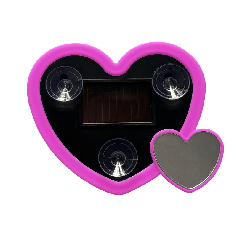 LED neon lights, car triangle windows, solar heart lights, car windows, heart-shaped glowing ambient lights car decoration light