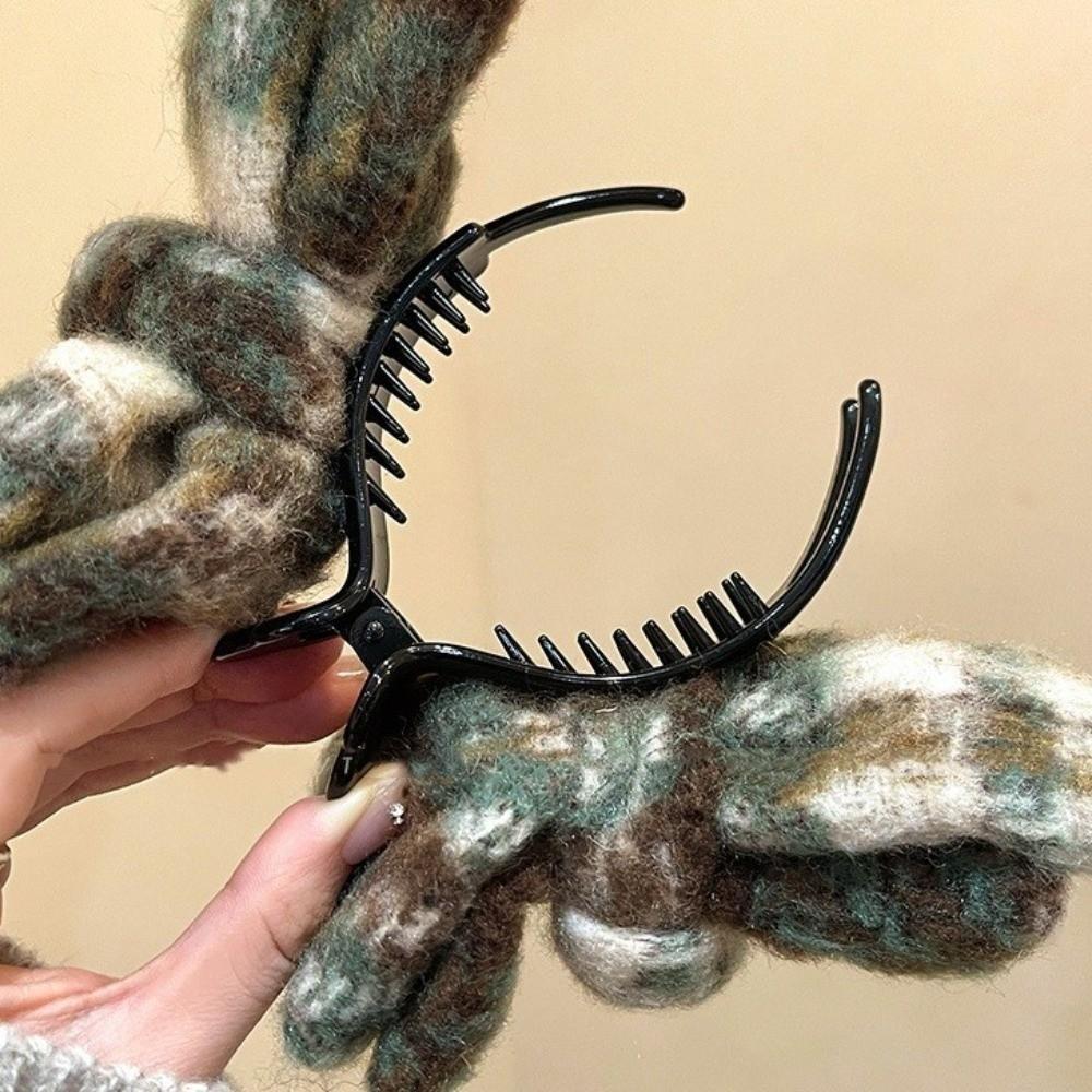 Elegant Bowknot Hair Claws Korean Style Bow Claw Clip Durable Lady Shark Clip Daily Wear