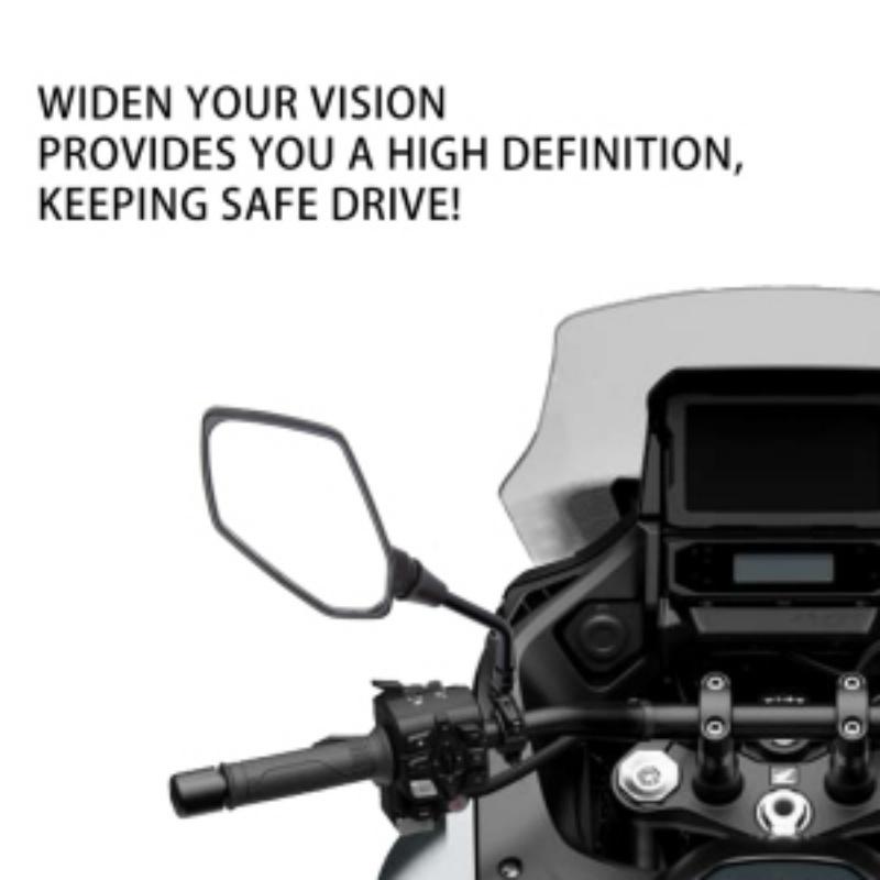 Kolip Universal Motorcycle Mirrors With M8 M10 Bolt Convex Handlebar Mount Rear View Side Mirror For Bike Scooter ATV