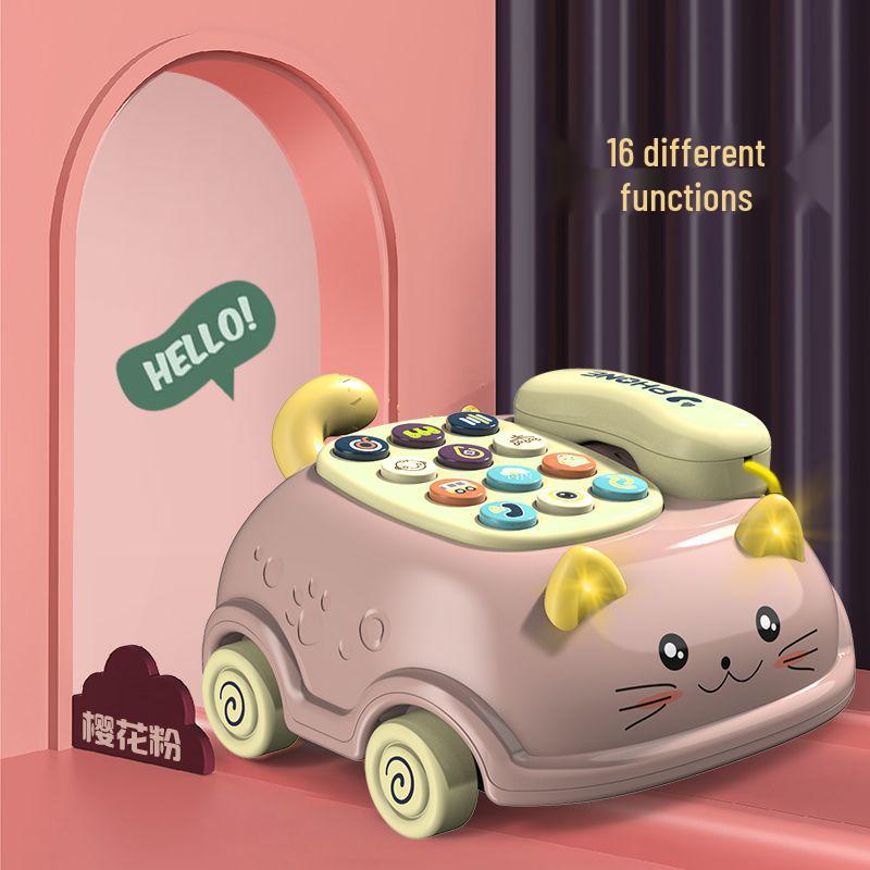 Children's Bilingual Cat Telephone Early Education Toy