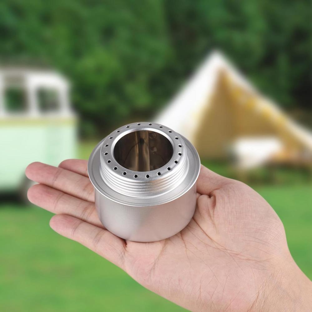 Lightweight Mini Alcohol Stove With Lid Backpacking Burner Mini Outdoor Cooking Stove  BBQ