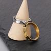 Fongten Thin Stainless Steel Ring for Men Geometric Punk Simple Finger Decoration Fashionable Party Jewelry Boyfriend Gifts