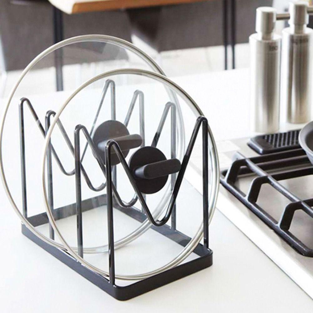 Good Load-bearing Pot Lid Holder Multi-layer Pot Cover Drain Rack  Storage Rack