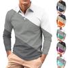 Men's Long-sleeved Collared Button-down Pocket Casual Top