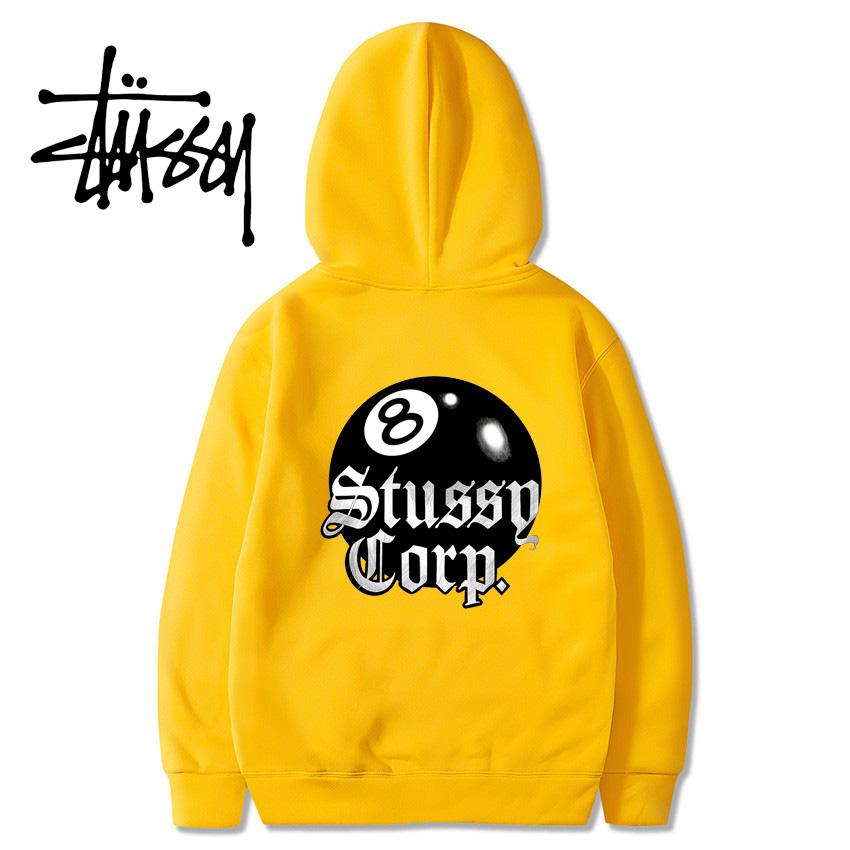 

Spring Autumn and Winter Stussy SS23 Letter 8 Billiards Printed Men s and Women s Hooded Sweatshirt European Plus Size-HK04